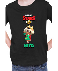 Детска Тениска Brawl Stars Battle Royale Nita Shiba