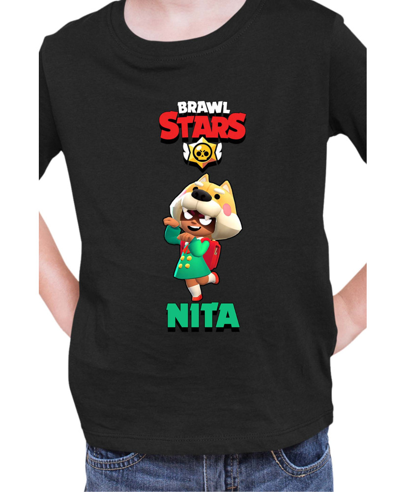 Детска Тениска Brawl Stars Battle Royale Nita Shiba Детска Тениска Brawl Stars Battle Royale Nita Shiba
