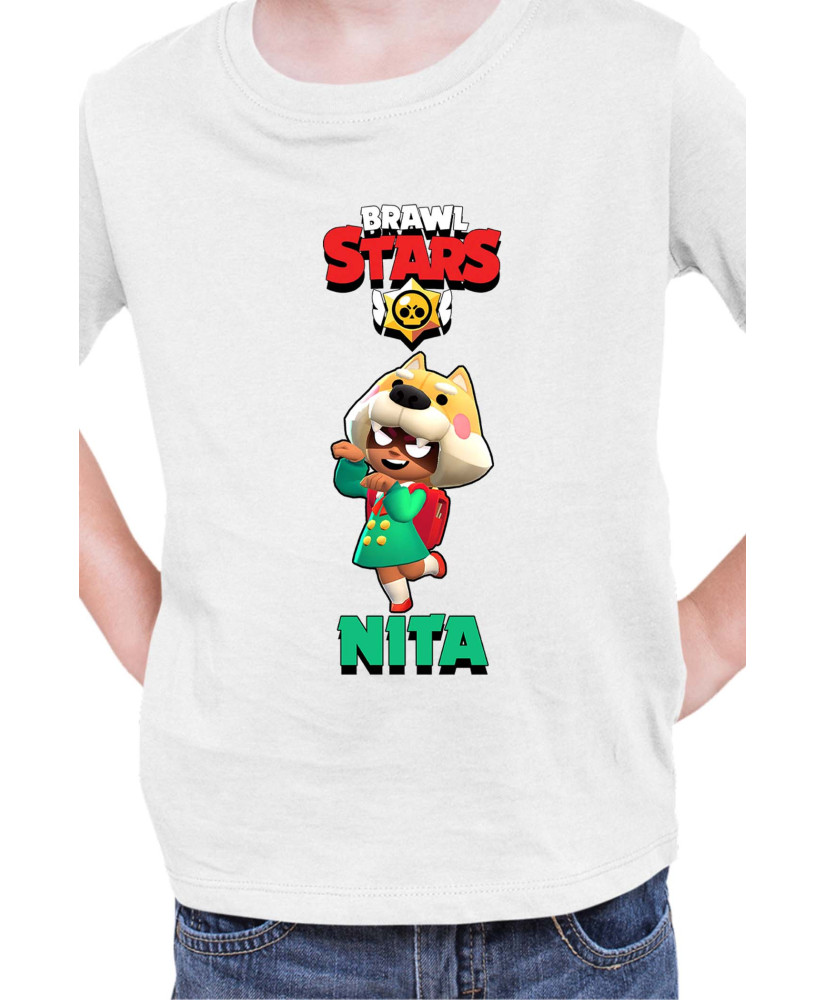 Детска Тениска Brawl Stars Battle Royale Nita Shiba Детска Тениска Brawl Stars Battle Royale Nita Shiba