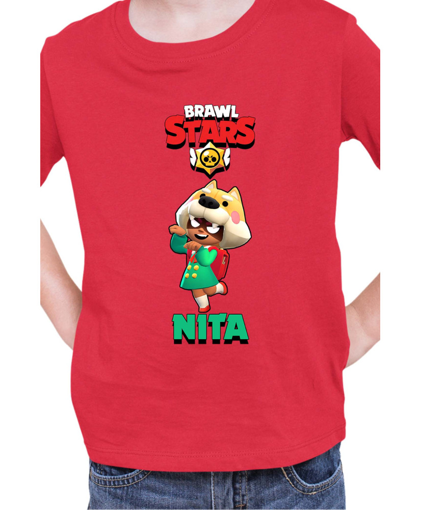 Детска Тениска Brawl Stars Battle Royale Nita Shiba Детска Тениска Brawl Stars Battle Royale Nita Shiba