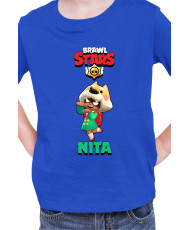 Детска Тениска Brawl Stars Battle Royale Nita Shiba