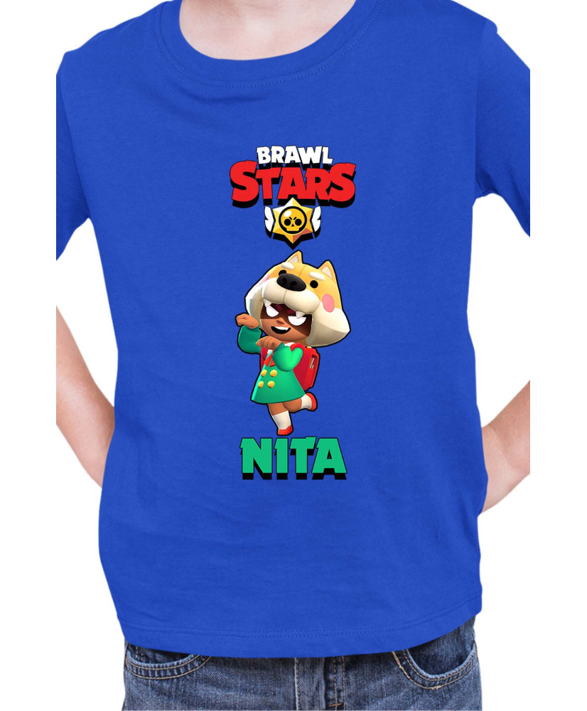 Детска Тениска Brawl Stars Battle Royale Nita Shiba Детска Тениска Brawl Stars Battle Royale Nita Shiba