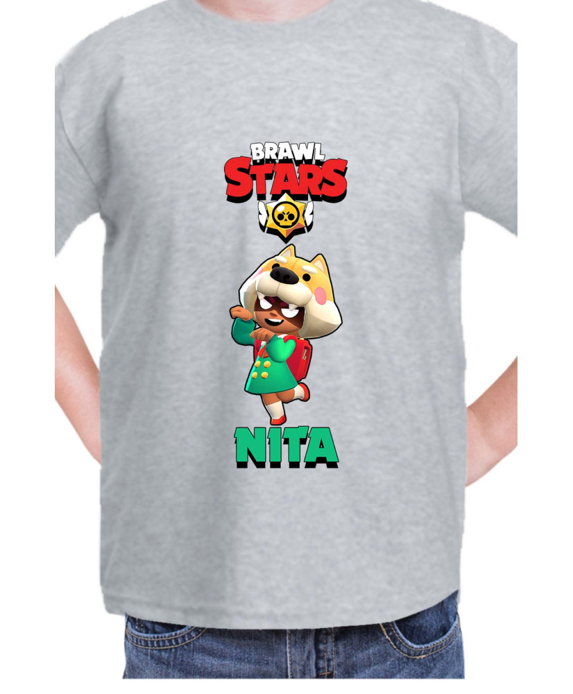 Детска Тениска Brawl Stars Battle Royale Nita Shiba Детска Тениска Brawl Stars Battle Royale Nita Shiba