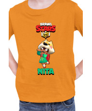 Детска Тениска Brawl Stars Battle Royale Nita Shiba