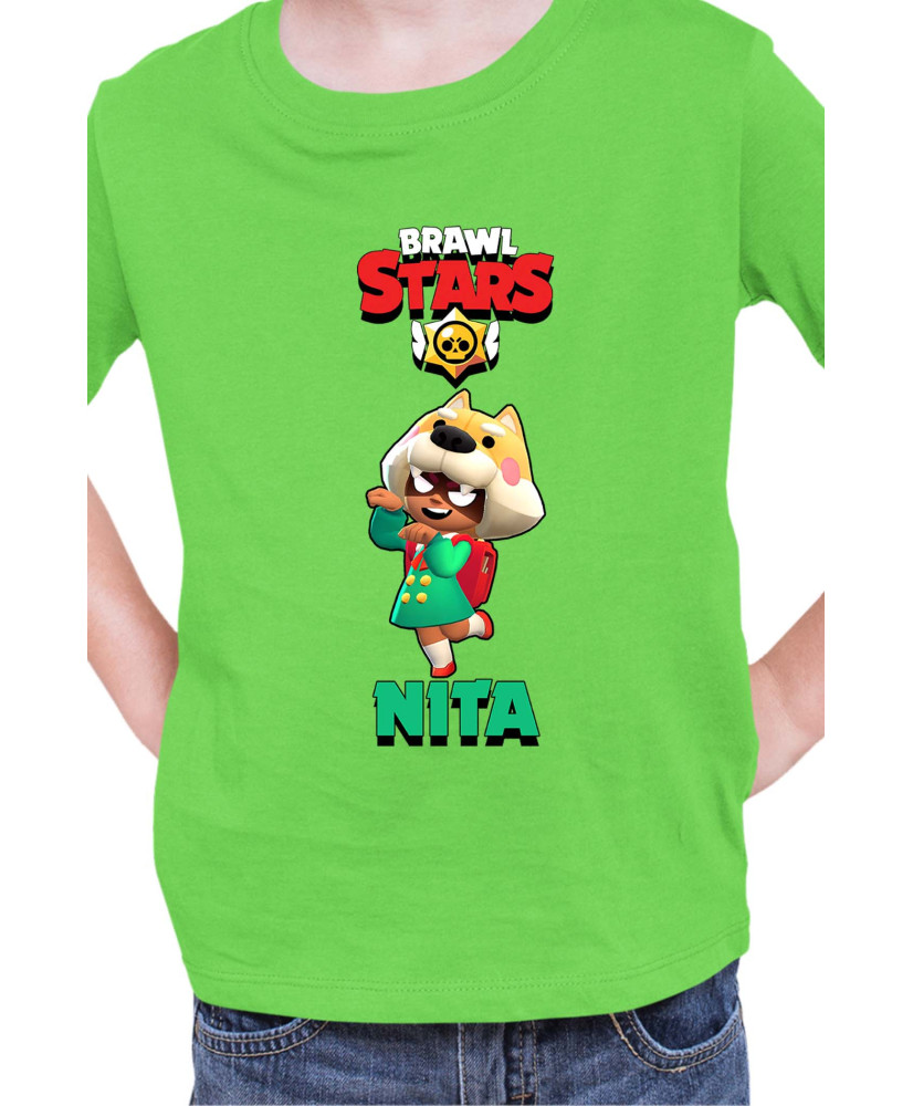 Детска Тениска Brawl Stars Battle Royale Nita Shiba Детска Тениска Brawl Stars Battle Royale Nita Shiba