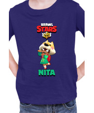 Детска Тениска Brawl Stars Battle Royale Nita Shiba