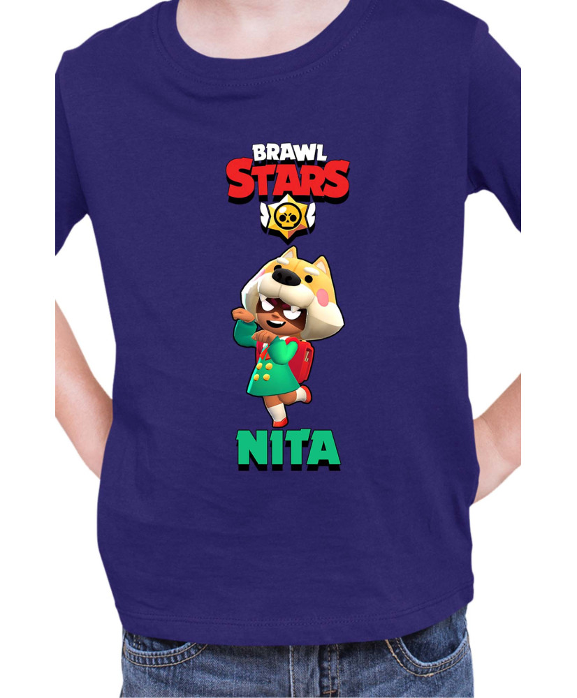 Детска Тениска Brawl Stars Battle Royale Nita Shiba Детска Тениска Brawl Stars Battle Royale Nita Shiba