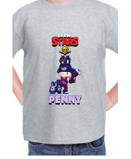 Детска Тениска Brawl Stars Battle Royale Penny Dark Bunny