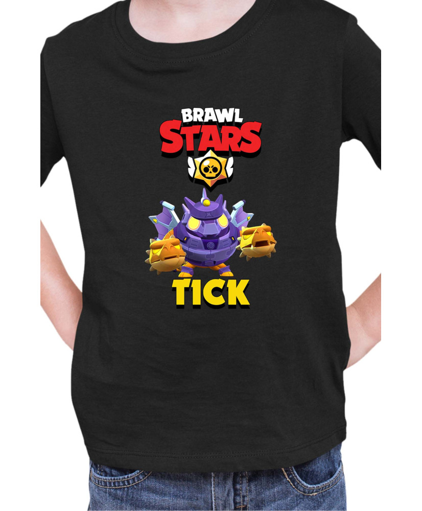Детска Тениска Brawl Stars Battle Royale Tick Mecha Ghidorah Light