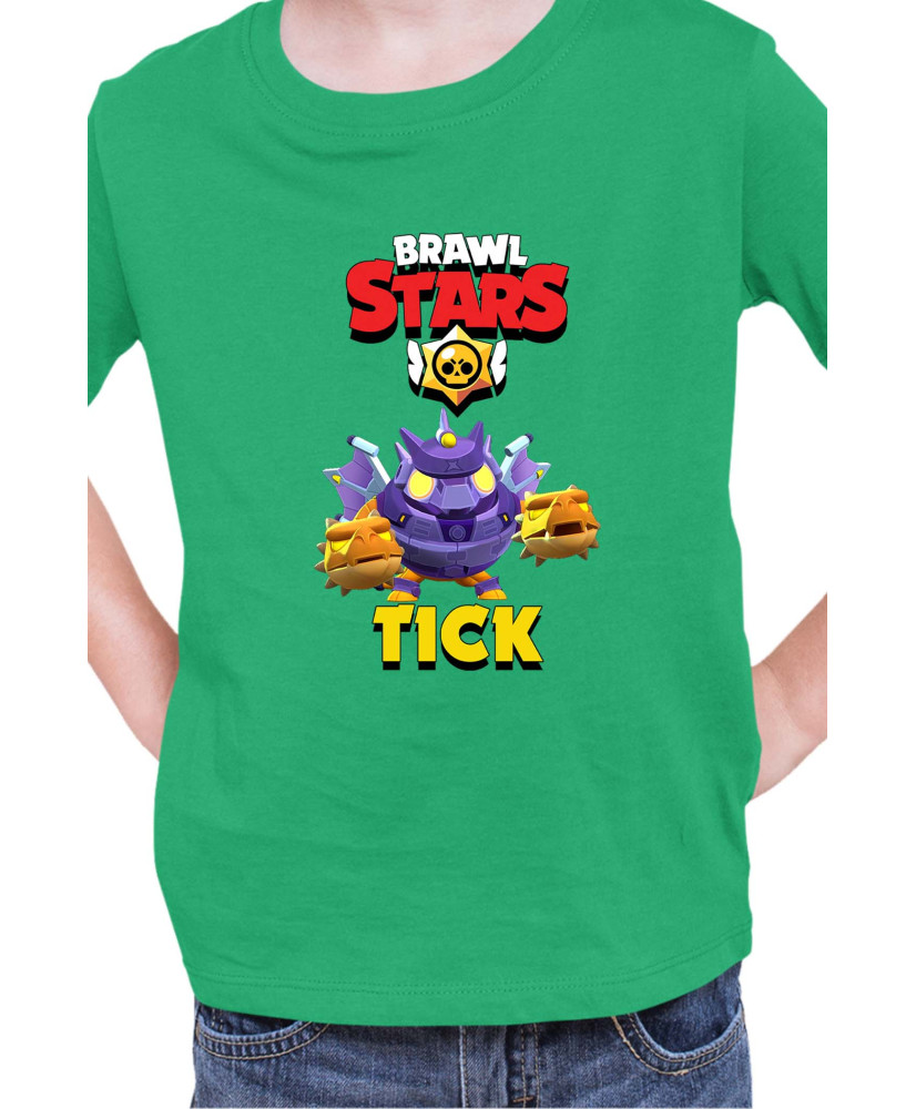 Детска Тениска Brawl Stars Battle Royale Tick Mecha Ghidorah Light Детска Тениска Brawl Stars Battle Royale Tick Mecha Ghidorah Light