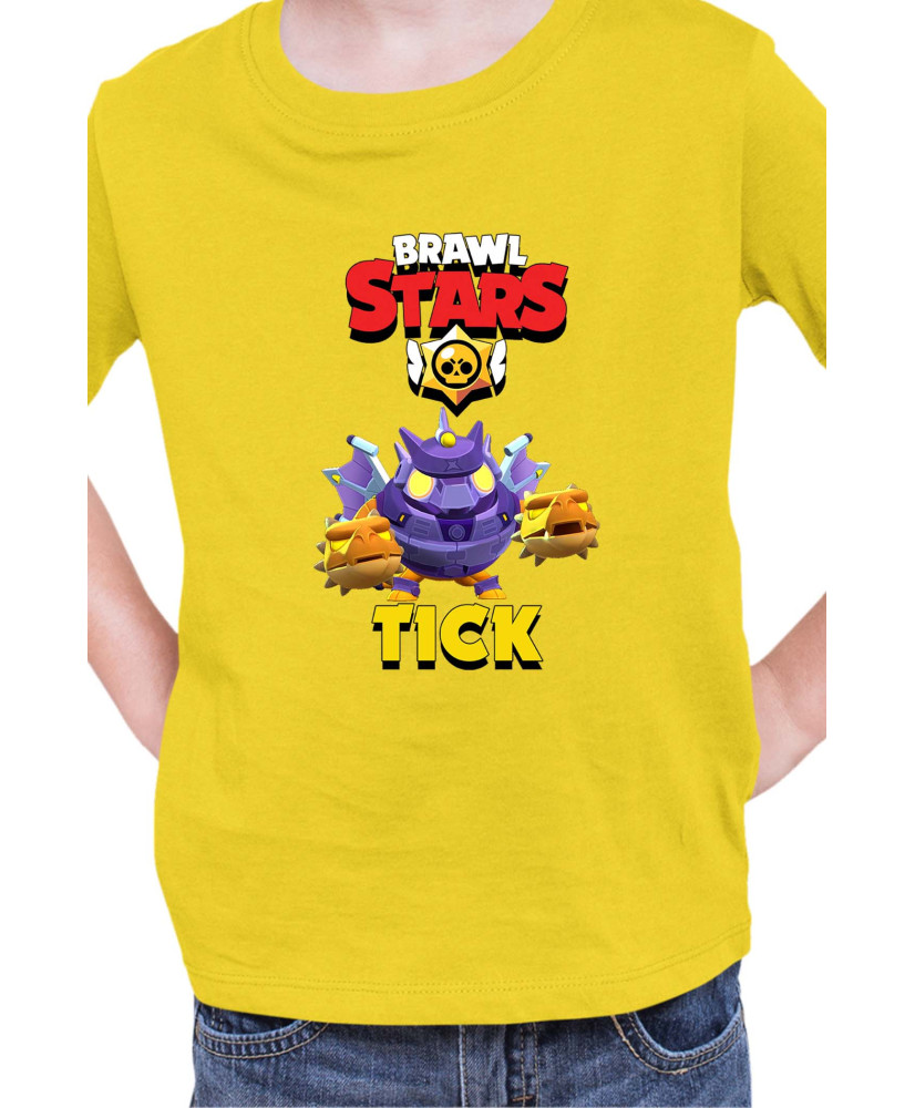 Детска Тениска Brawl Stars Battle Royale Tick Mecha Ghidorah Light Детска Тениска Brawl Stars Battle Royale Tick Mecha Ghidorah Light
