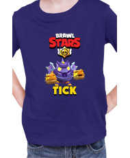 Детска Тениска Brawl Stars Battle Royale Tick Mecha Ghidorah Light