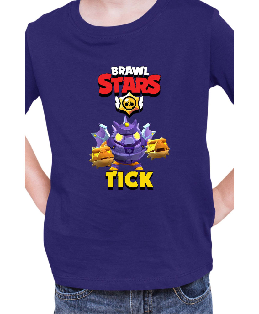 Детска Тениска Brawl Stars Battle Royale Tick Mecha Ghidorah Light