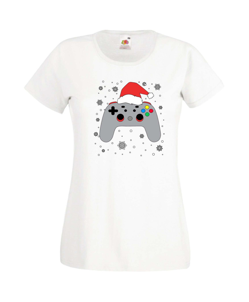Дамска Коледна Тениска Подарък За Коледа Нова Година Christmas Gamer Gamepad Дамска Коледна Тениска Подарък За Коледа Нова Година Christmas Gamer Gamepad
