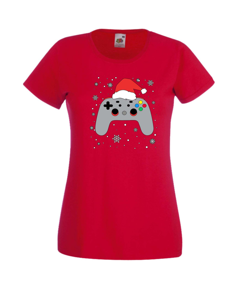 Дамска Коледна Тениска Подарък За Коледа Нова Година Christmas Gamer Gamepad Дамска Коледна Тениска Подарък За Коледа Нова Година Christmas Gamer Gamepad