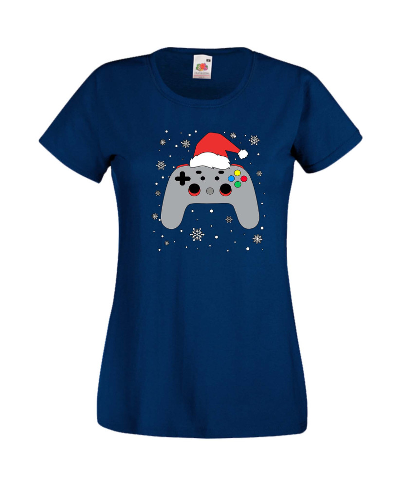 Дамска Коледна Тениска Подарък За Коледа Нова Година Christmas Gamer Gamepad Дамска Коледна Тениска Подарък За Коледа Нова Година Christmas Gamer Gamepad