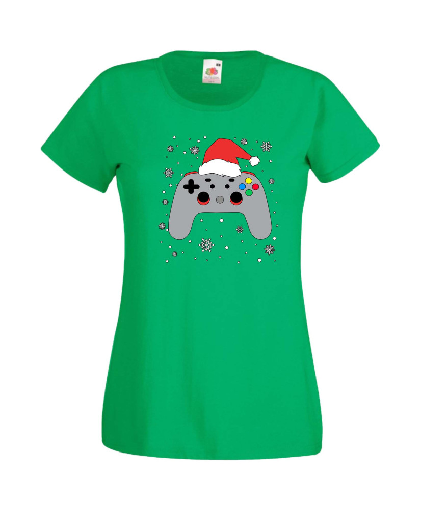 Дамска Коледна Тениска Подарък За Коледа Нова Година Christmas Gamer Gamepad Дамска Коледна Тениска Подарък За Коледа Нова Година Christmas Gamer Gamepad