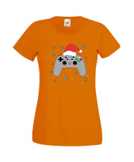 Дамска Коледна Тениска Подарък За Коледа Нова Година Christmas Gamer Gamepad