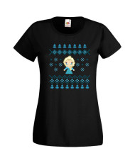 Дамска Коледна Тениска Подарък За Коледа Нова Година Frozen Elsa Christmas
