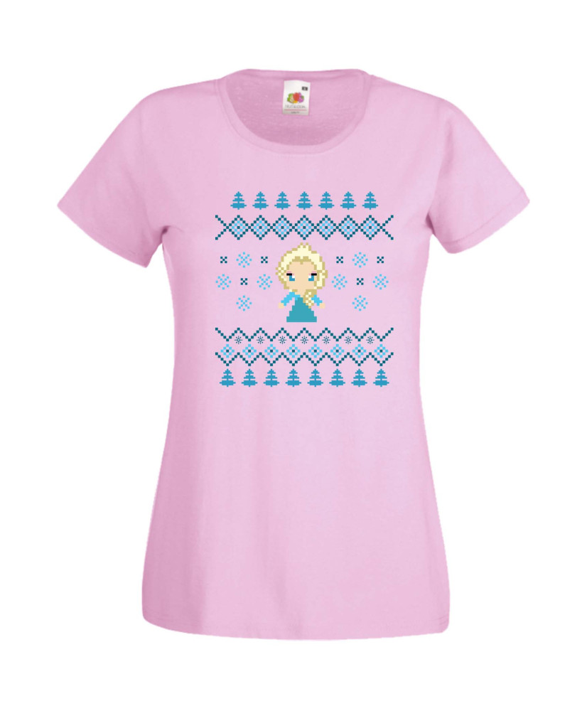 Дамска Коледна Тениска Подарък За Коледа Нова Година Frozen Elsa Christmas Дамска Коледна Тениска Подарък За Коледа Нова Година Frozen Elsa Christmas