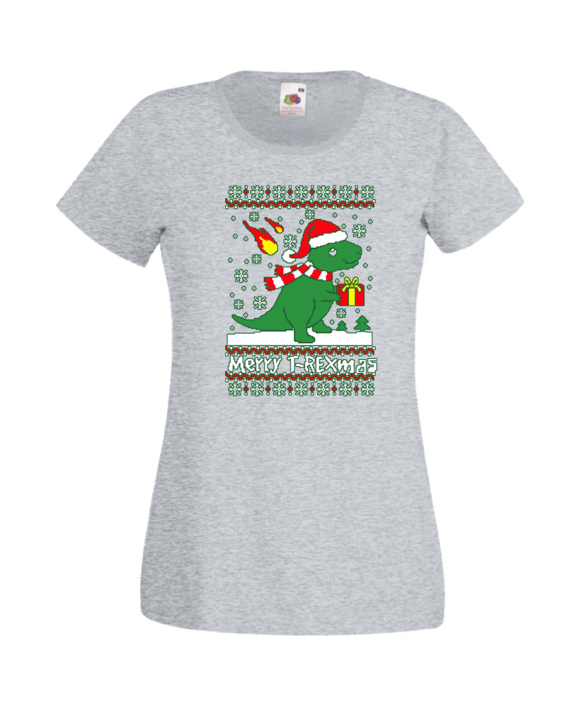 Дамска Коледна Тениска Подарък За Коледа Нова Година T-Rex Christmas Дамска Коледна Тениска Подарък За Коледа Нова Година T-Rex Christmas