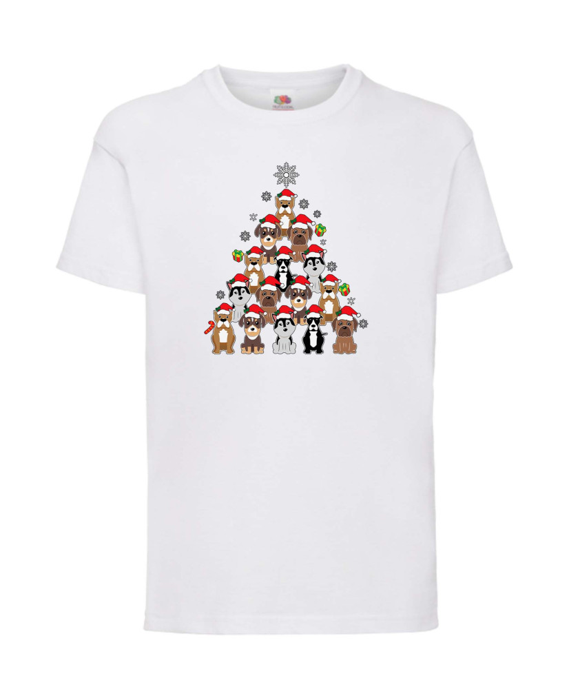 Детска Тениска Dogs Christmas Tree Chippoa