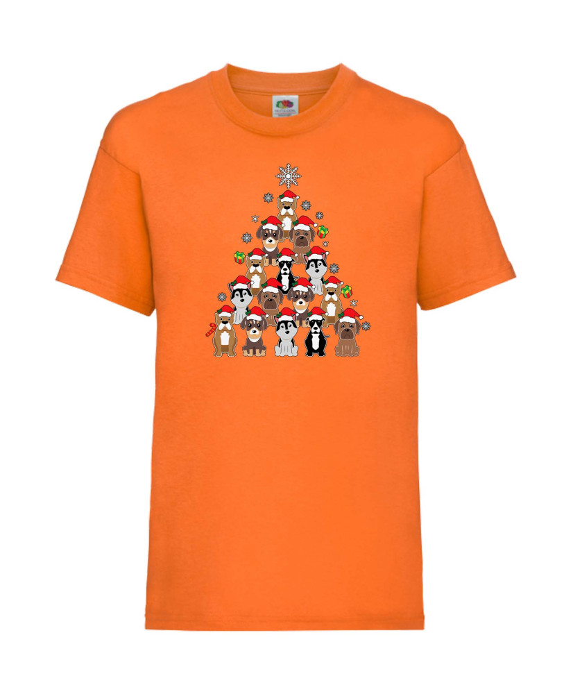 Детска Тениска Dogs Christmas Tree Chippoa
