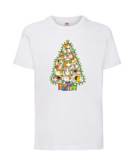 Детска Тениска Guinea Pig Christmas Tree Lights Chippoa