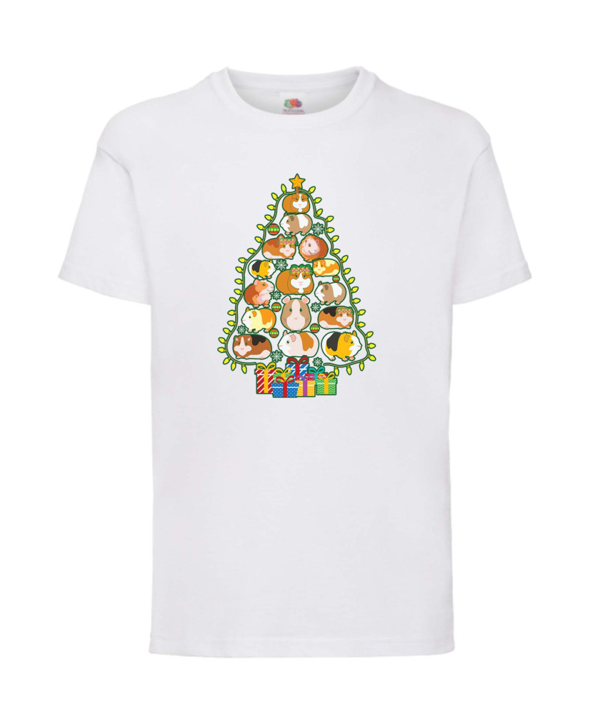 Детска Тениска Guinea Pig Christmas Tree Lights Chippoa