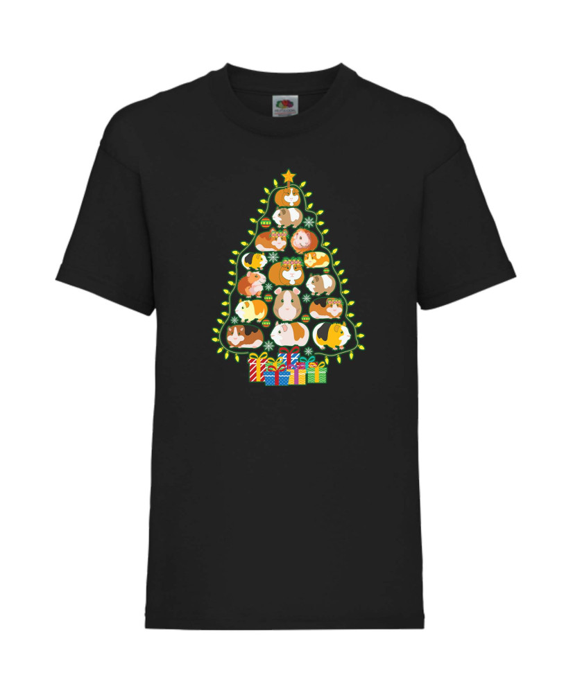 Детска Тениска Guinea Pig Christmas Tree Lights Chippoa