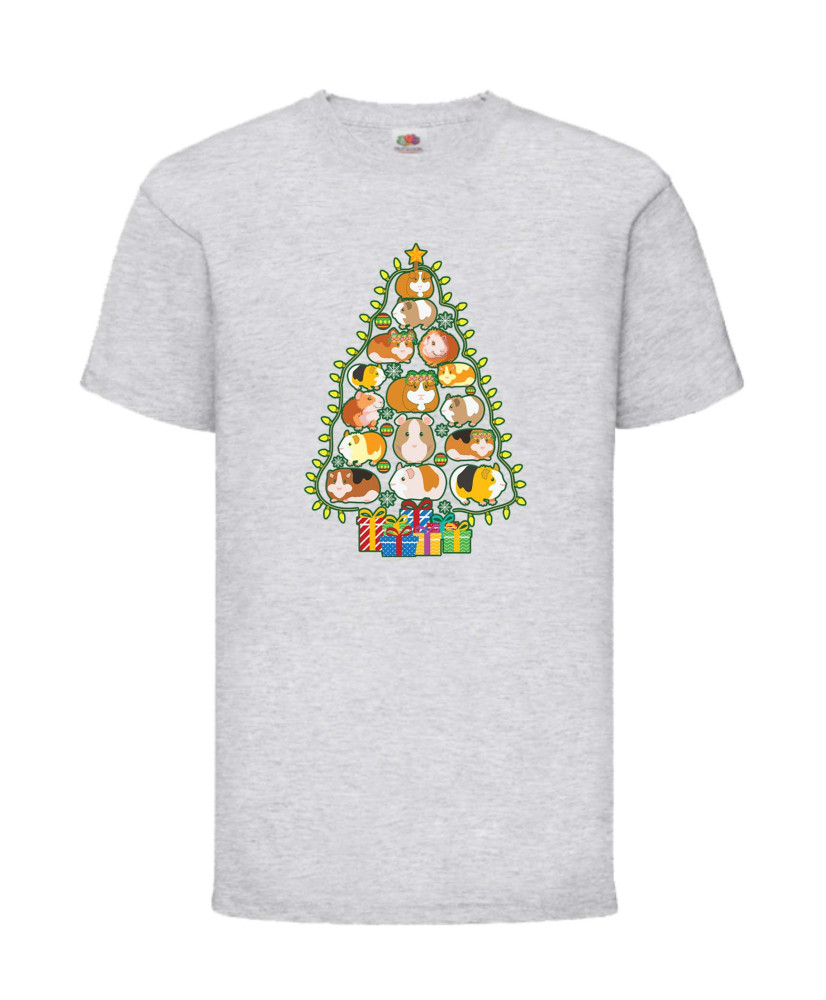 Детска Тениска Guinea Pig Christmas Tree Lights Chippoa