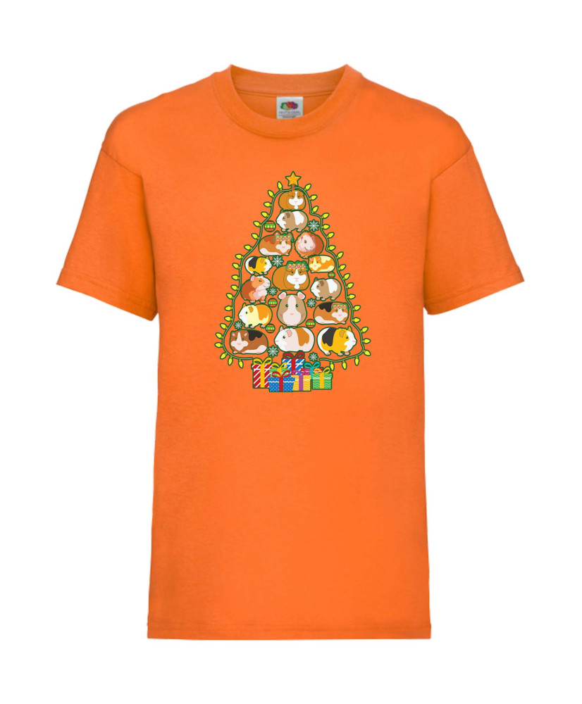 Детска Тениска Guinea Pig Christmas Tree Lights Chippoa