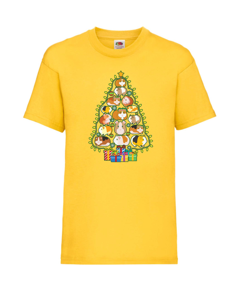 Детска Тениска Guinea Pig Christmas Tree Lights Chippoa