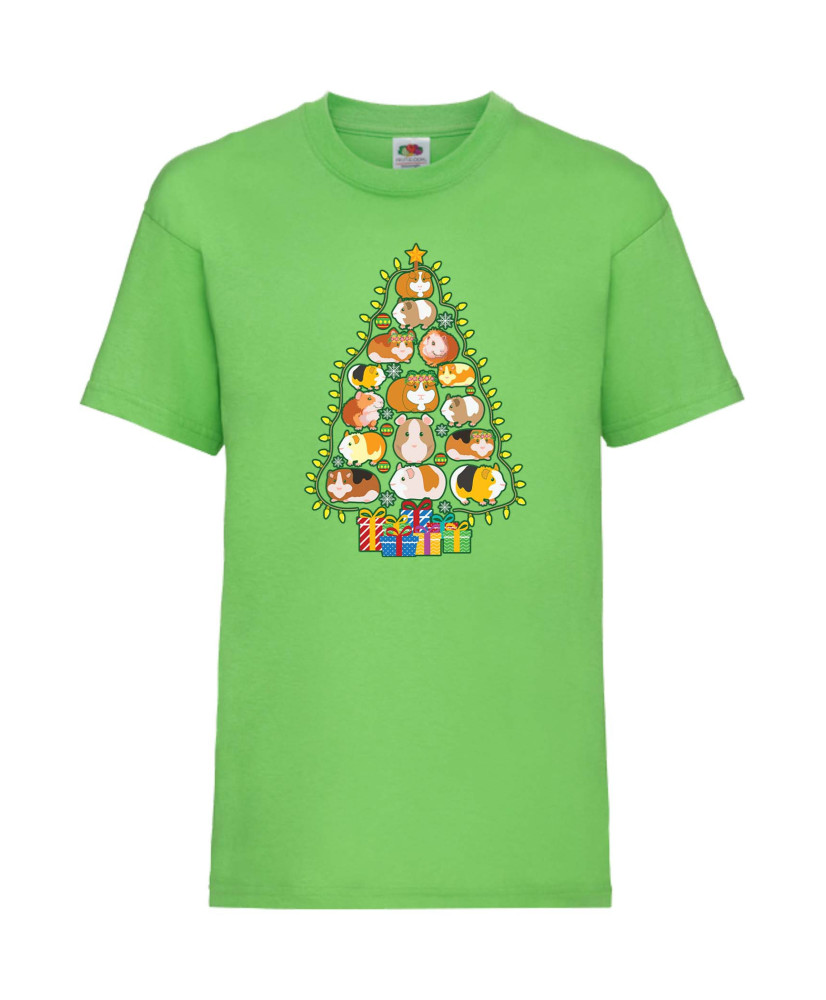 Детска Тениска Guinea Pig Christmas Tree Lights Chippoa