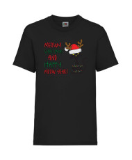 Детска Тениска Meowy Christmas And Happy Meow Year