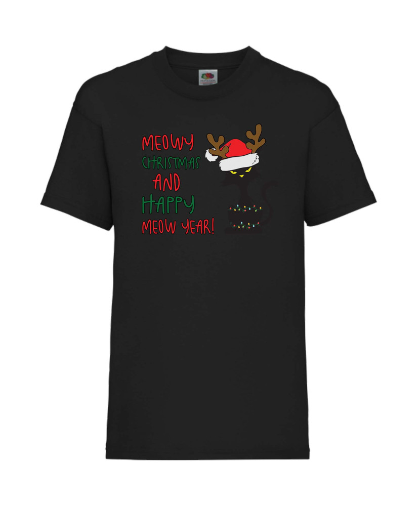 Детска Тениска Meowy Christmas And Happy Meow Year