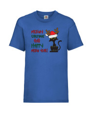 Детска Тениска Meowy Christmas And Happy Meow Year