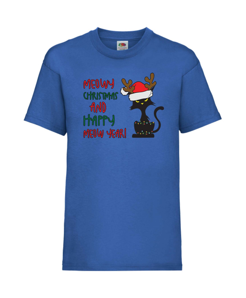 Детска Тениска Meowy Christmas And Happy Meow Year