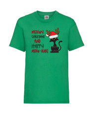 Детска Тениска Meowy Christmas And Happy Meow Year