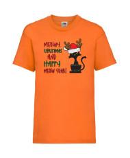 Детска Тениска Meowy Christmas And Happy Meow Year