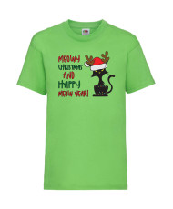 Детска Тениска Meowy Christmas And Happy Meow Year