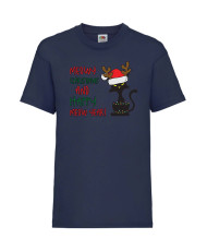 Детска Тениска Meowy Christmas And Happy Meow Year