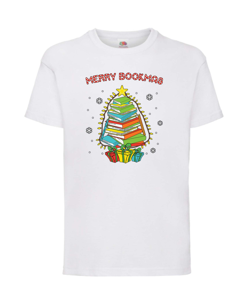 Детска Тениска Merry Bookmas Books Christmas Tree