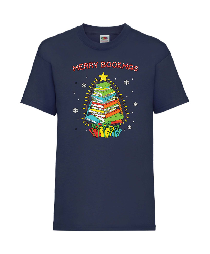 Детска Тениска Merry Bookmas Books Christmas Tree