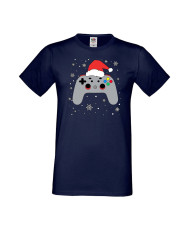 Мъжка Коледна Тениска Подарък За Коледа Нова Година Christmas Gamer Gamepad
