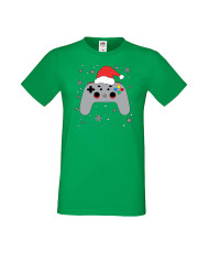 Мъжка Коледна Тениска Подарък За Коледа Нова Година Christmas Gamer Gamepad