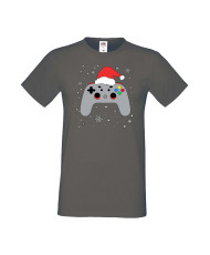 Мъжка Коледна Тениска Подарък За Коледа Нова Година Christmas Gamer Gamepad
