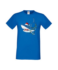 Мъжка Коледна Тениска Подарък За Коледа Нова Година Christmas Shark