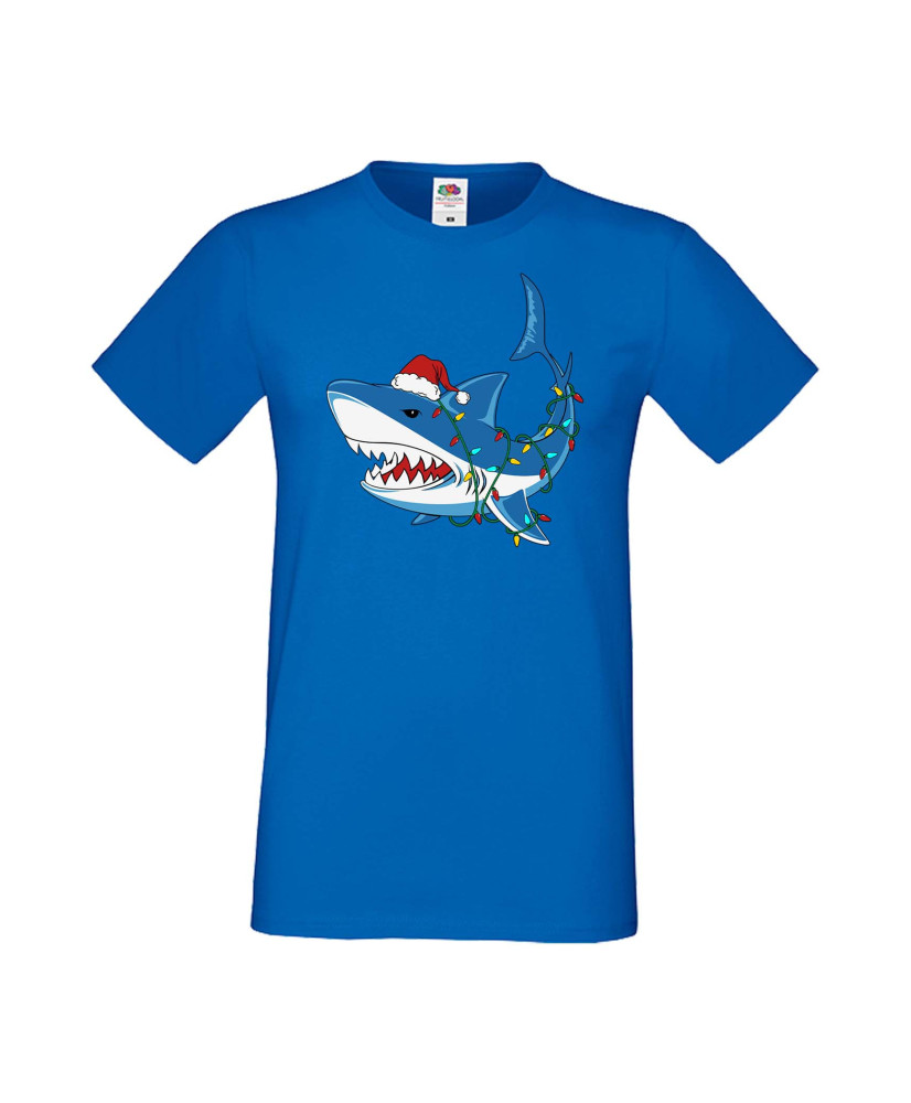 Мъжка Коледна Тениска Подарък За Коледа Нова Година Christmas Shark