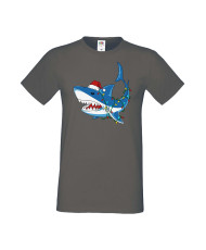 Мъжка Коледна Тениска Подарък За Коледа Нова Година Christmas Shark